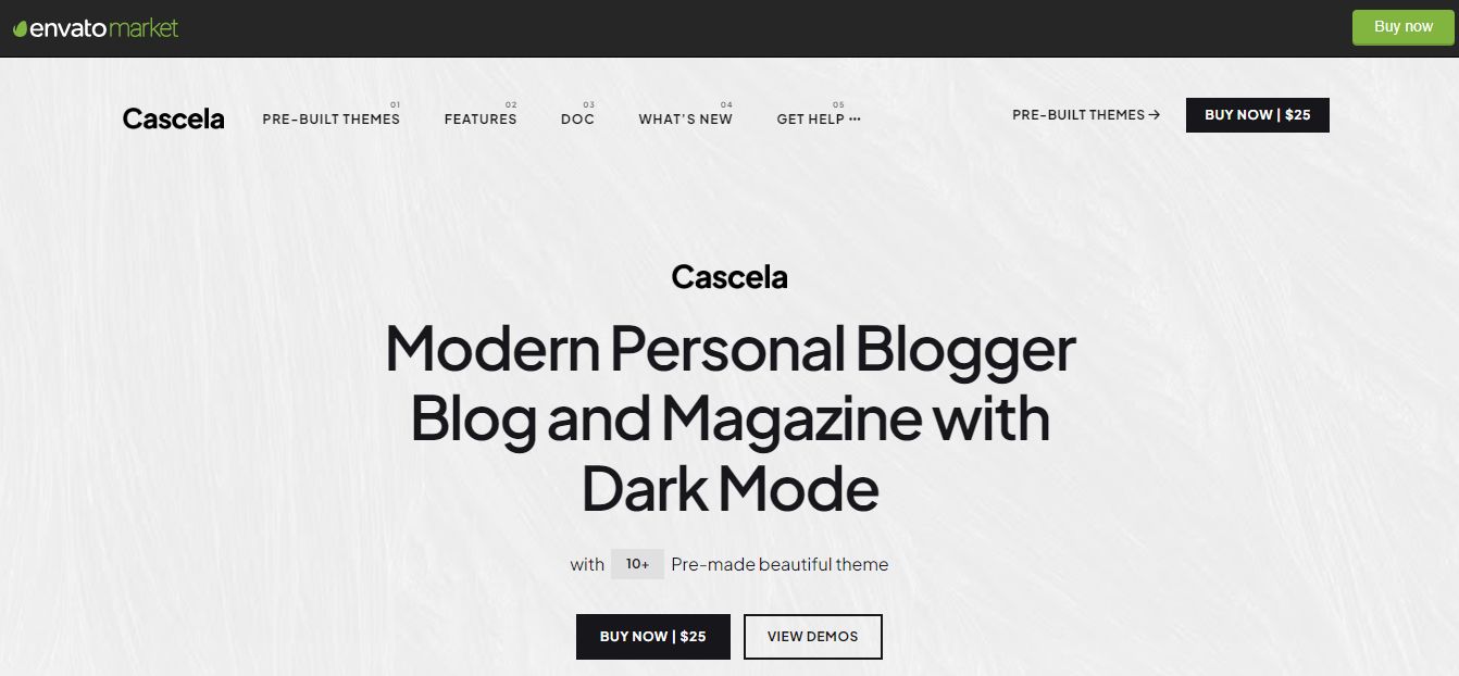 Cascela blogging website template