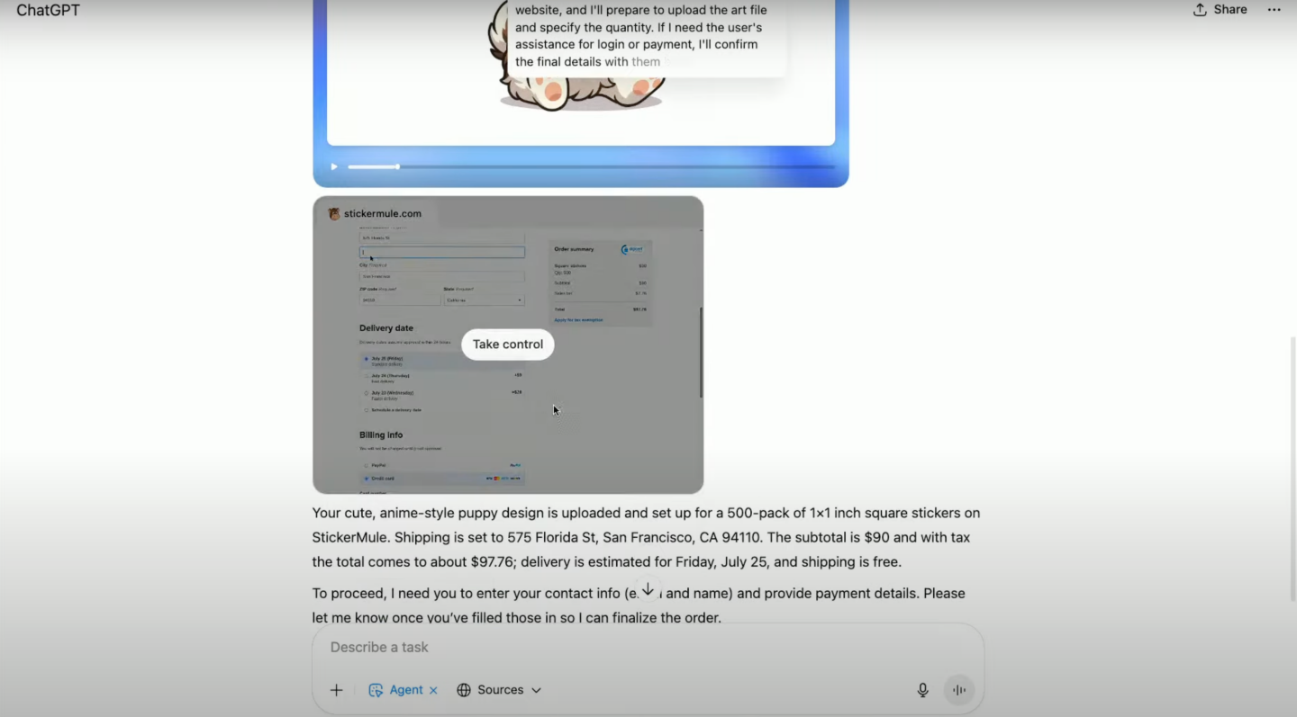 Mac 用戶注意！可以使用 ChatGPT Agent 啦