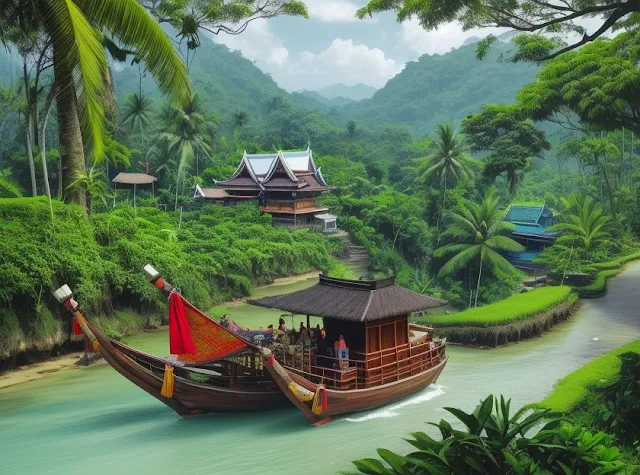 "Southeast Asia's tropical beauty, including the crystal-clear waters of Thailand's beaches, the serene rice terraces of Bali, and the lush jungles of Vietnam. A paradise for travelers seeking nature, culture, and adventure."