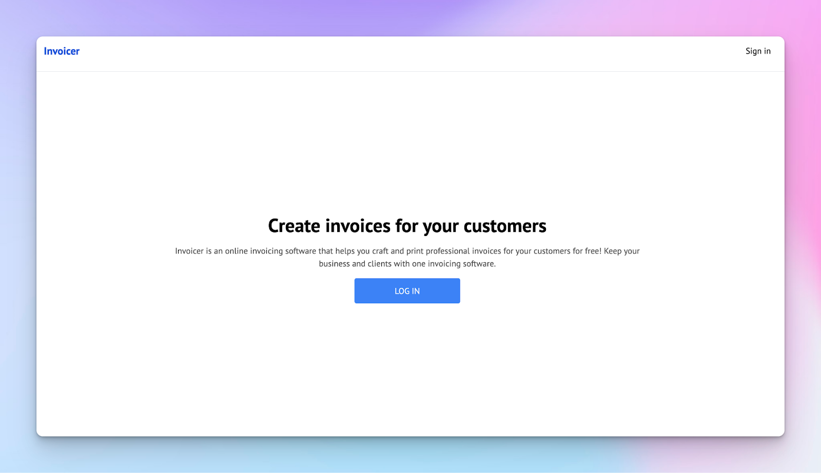 Invoice-app-home-page