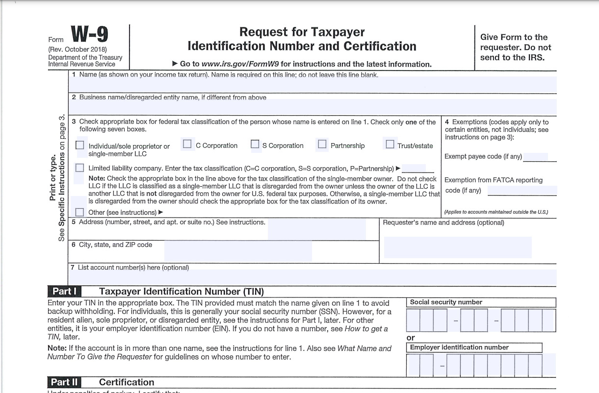 Tax Form for Independent Contractor