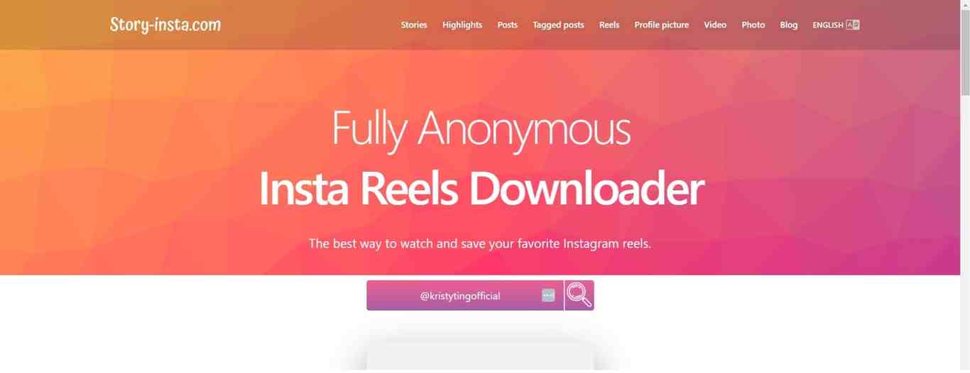 Story-insta.com website reels viewer and downloader