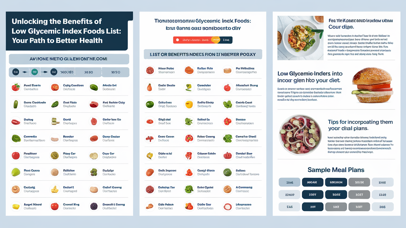 Low Glycemic Index Foods List PDF