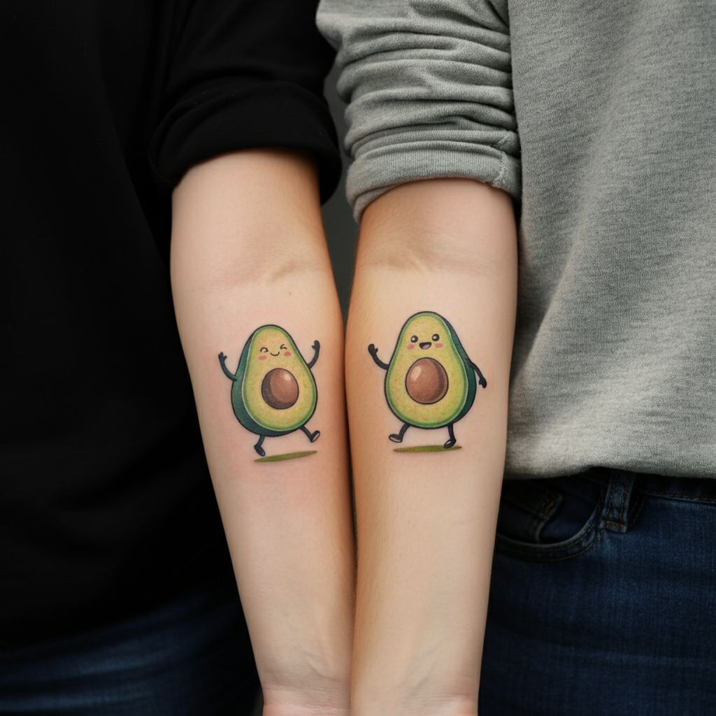 Avocado Tattoos for Friends