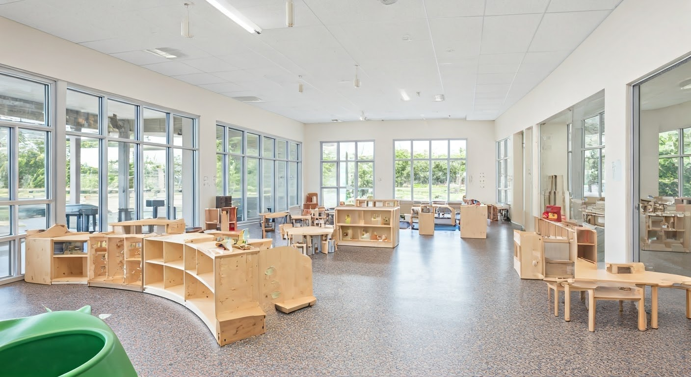 Vibrant daycare space for children