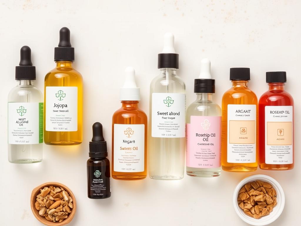 Various carrier oils for diluting sandalwood to ensure it's safe for face application