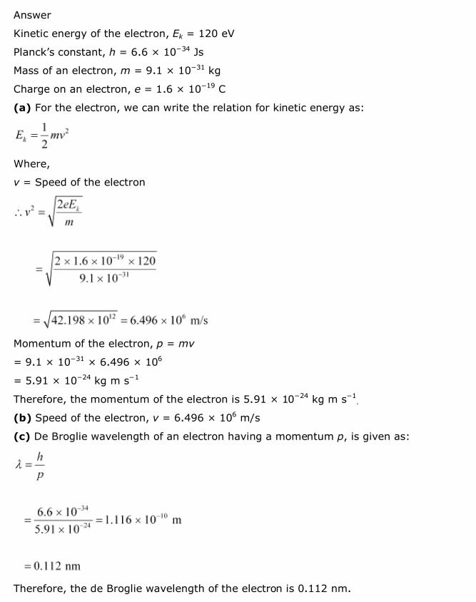 NCERT Solutions For Class 12 Physics Chapter 11 Dual Nature of Radiation and Matter 12