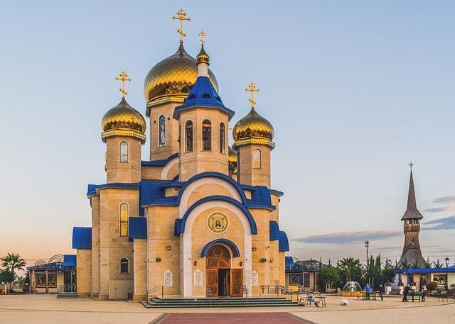 russian church, dome, golden