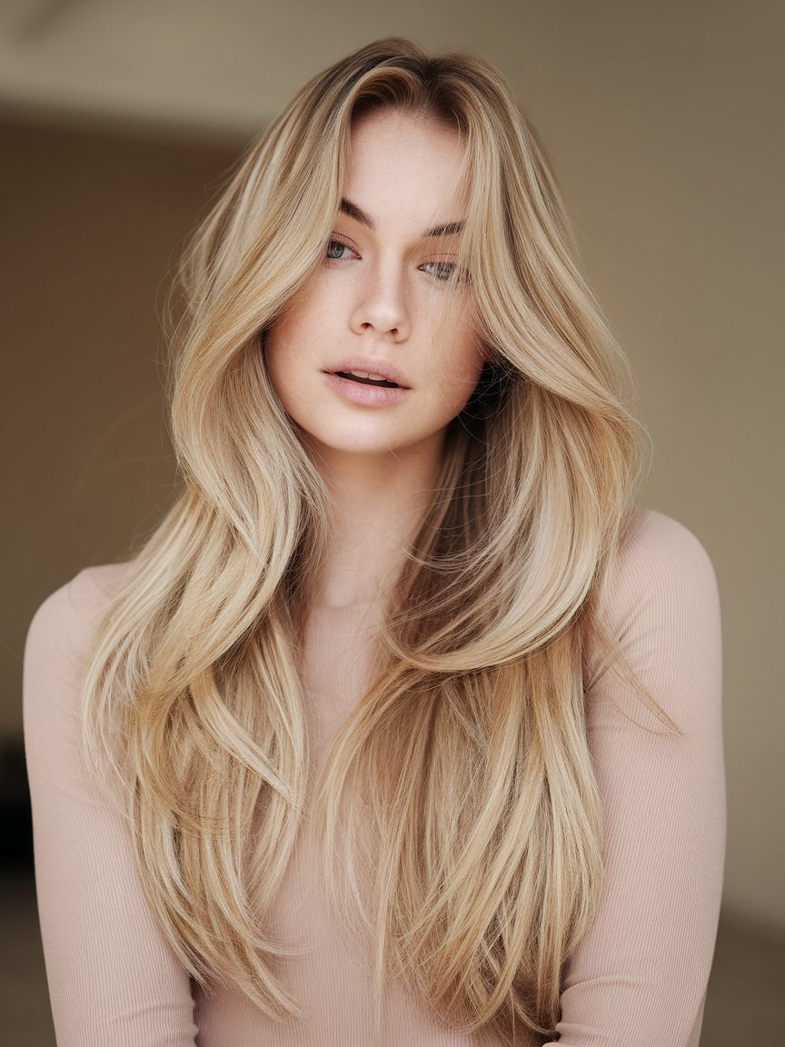 25. Soft Honey Blonde Waves