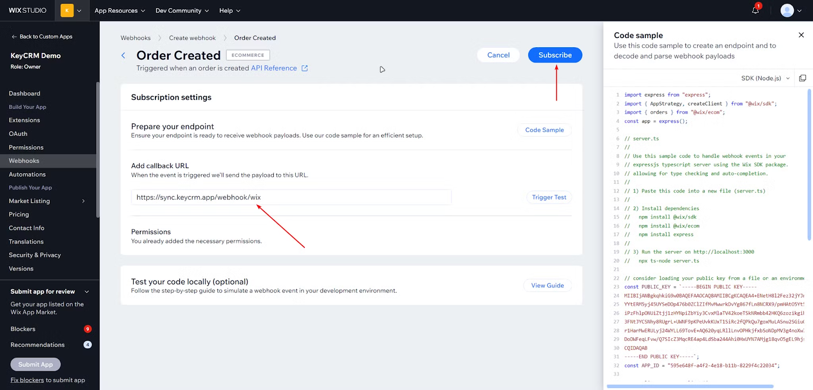 Інтеграція Wix з KeyCRM: важливі оновлення для роботи з модулем, фото 5