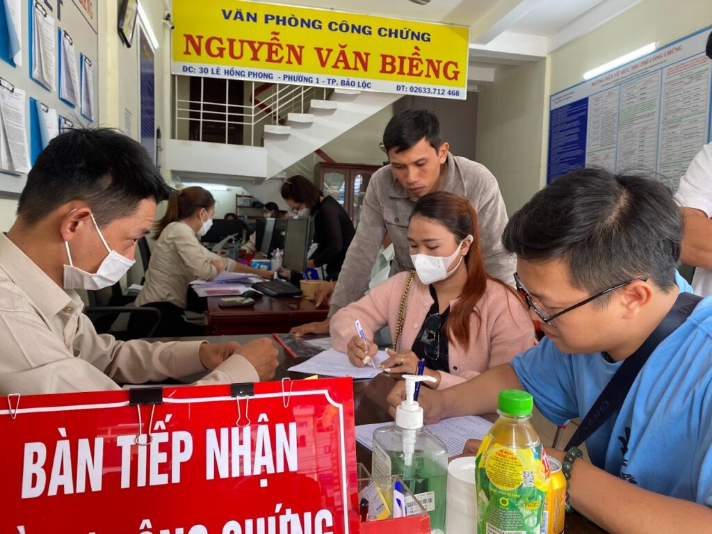Phòng công chứng tại Bảo Lộc. Phòng công chứng Nguyễn Văn Biềng