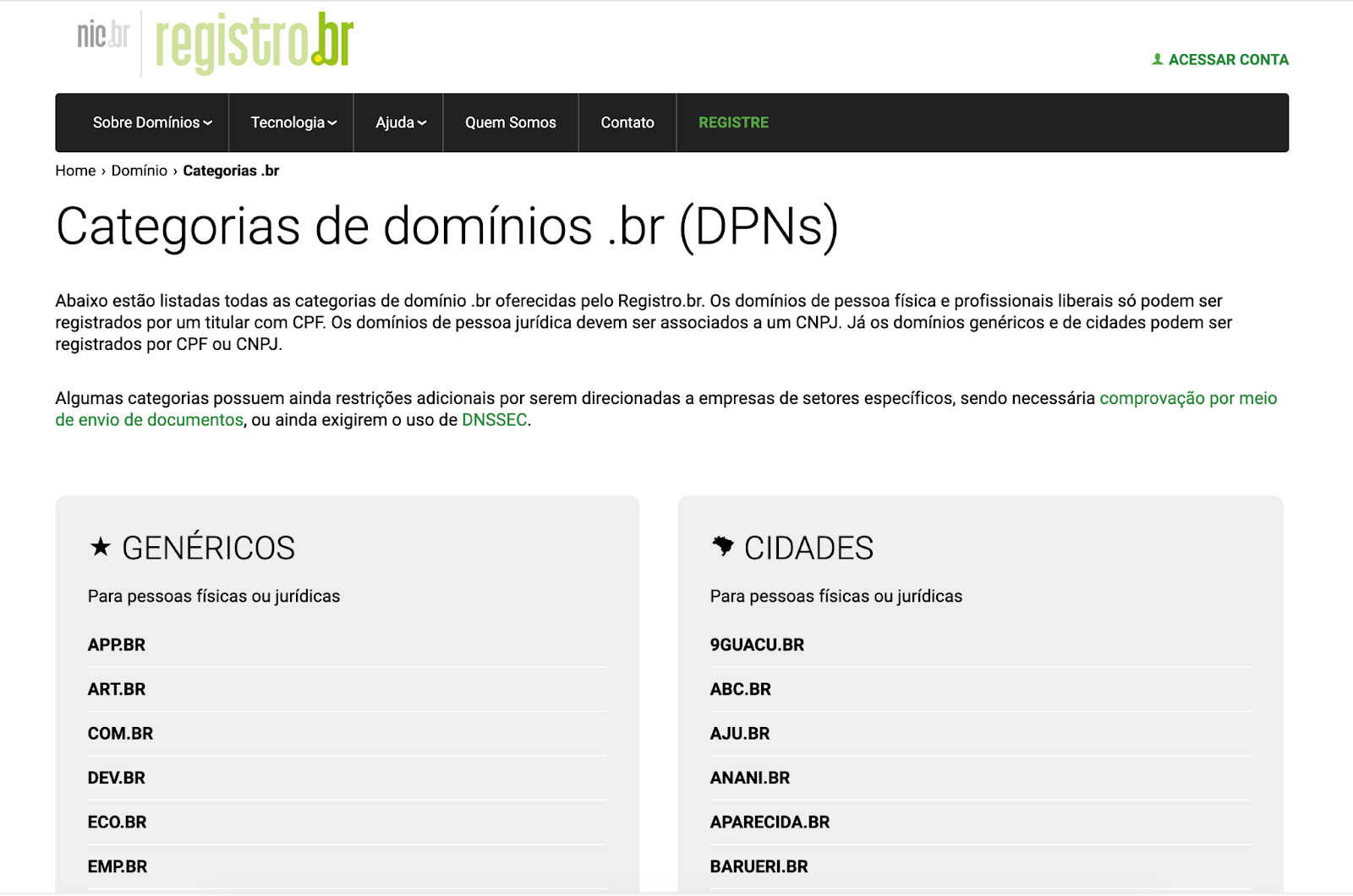 Imagem do Registro.br