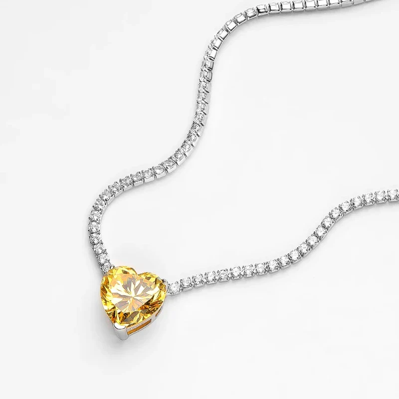 diamond heart necklace