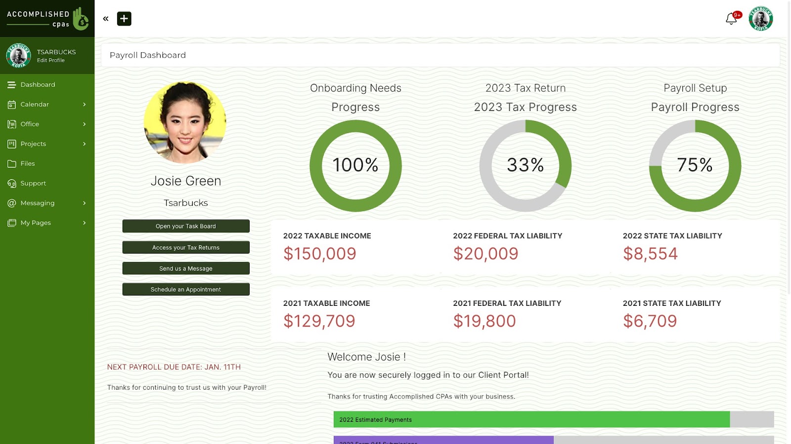 SuiteDash Dashboard