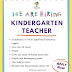 We Are Hiring Kindergarten Teacher