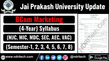 JP University BCom Marketing New Syllabus Sem- 1 2 3 4 5 6 7 8