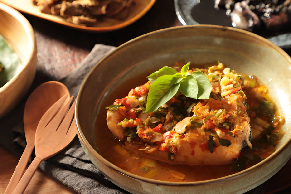 Ikan woku belanga salah satu makanan khas manado