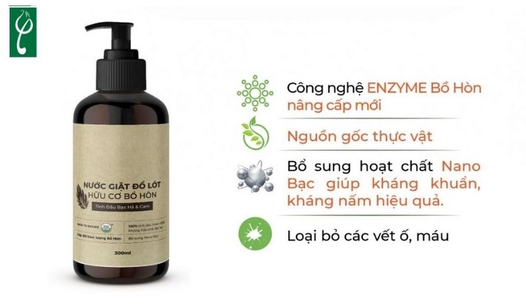 Nước giặt quần lót cho nam không chứa hóa gây kích ứng da