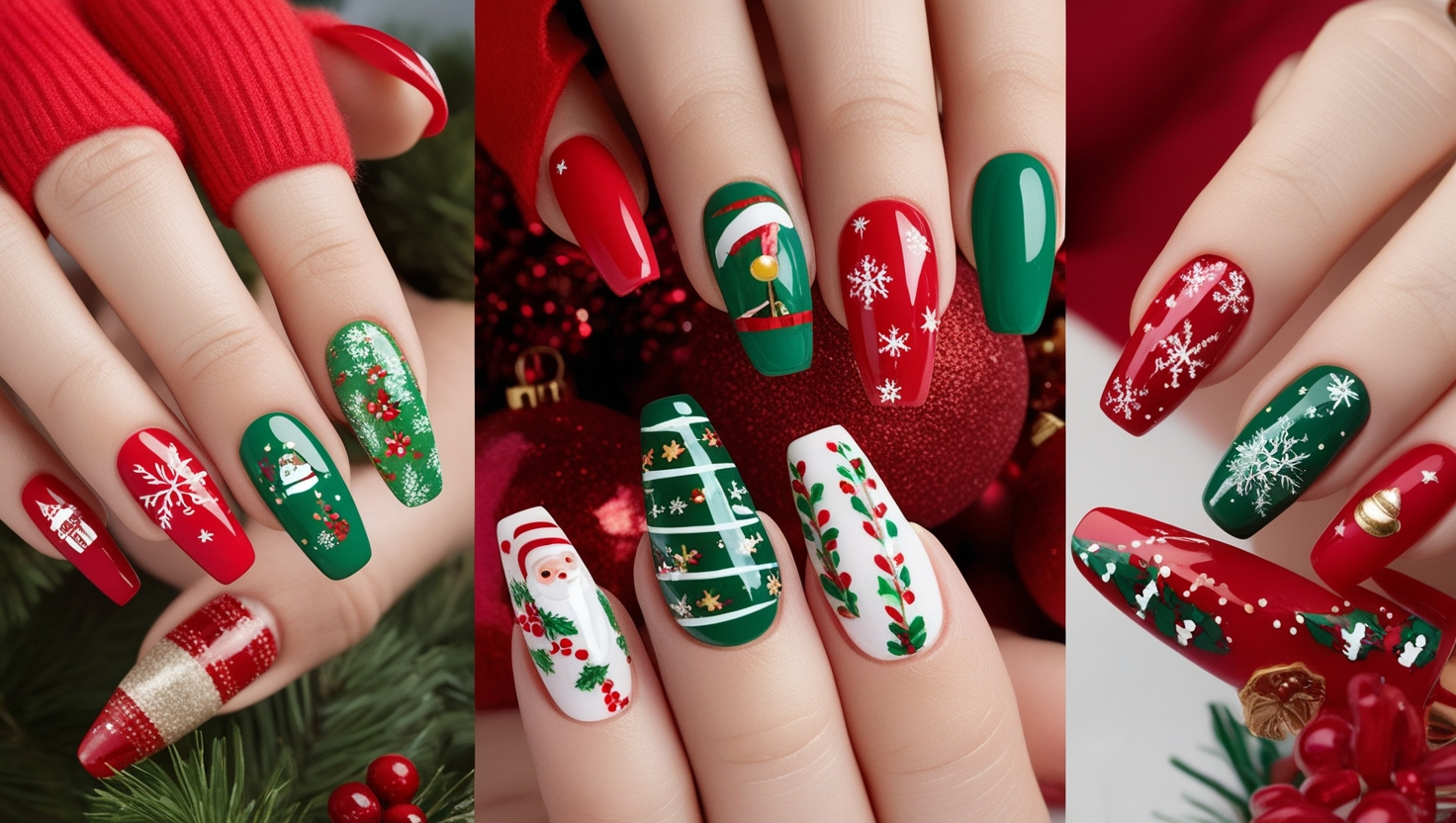 acrylic:um66km109vq= christmas nails
