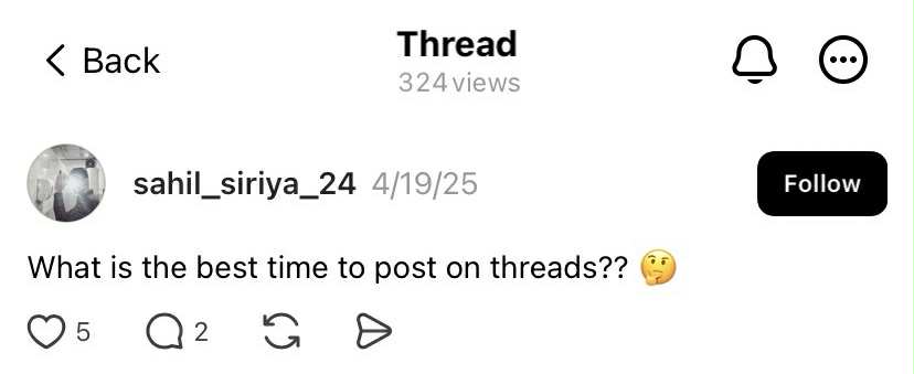 best time to post on threads
