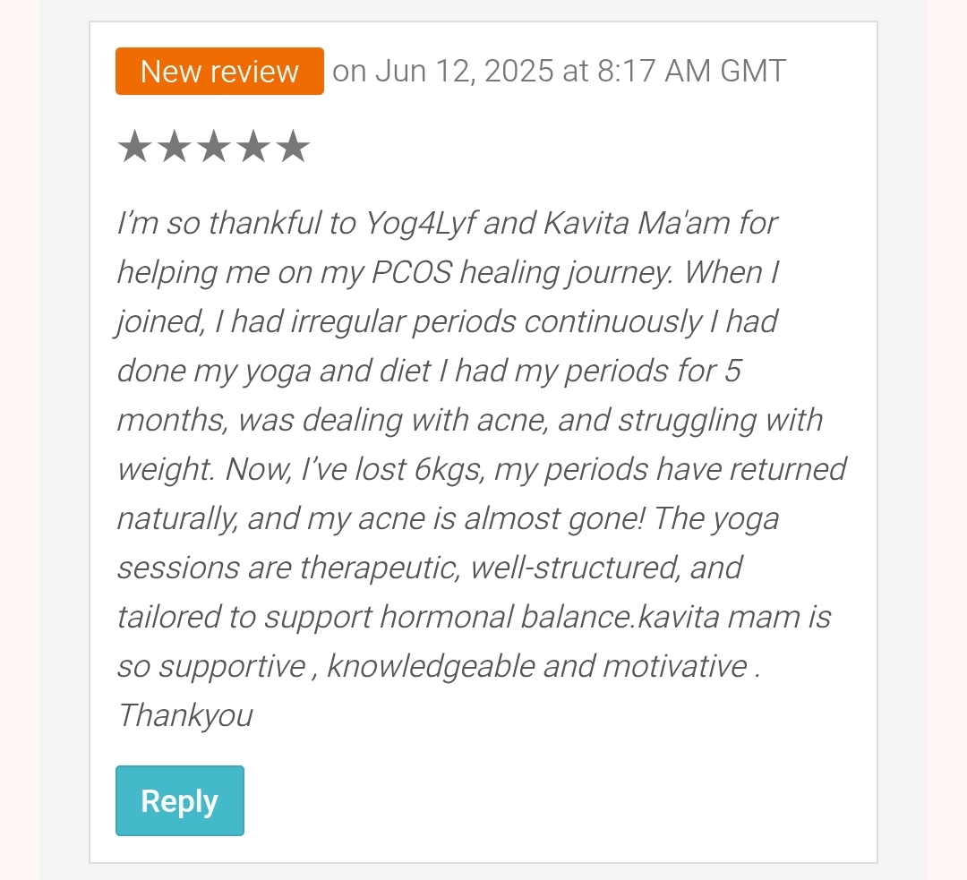 positive testimonial on weight loss and pcos.