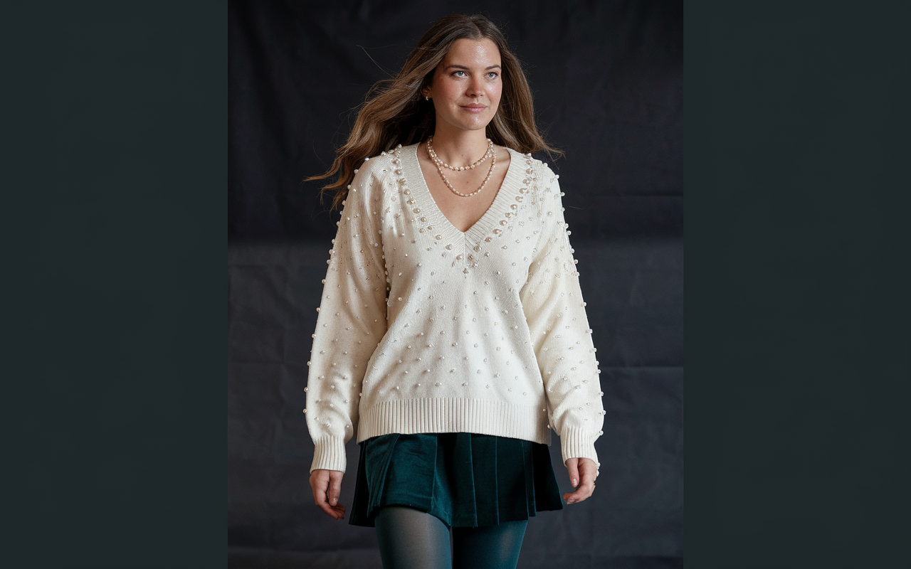 Pearl Sweater That Brett Cooper Wears