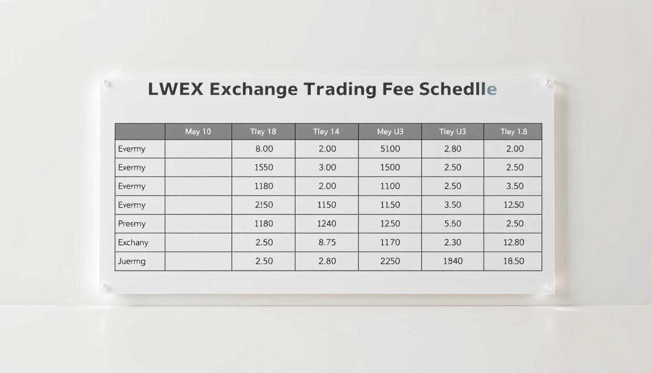 LWEX Exchange Trading Fee Schedule