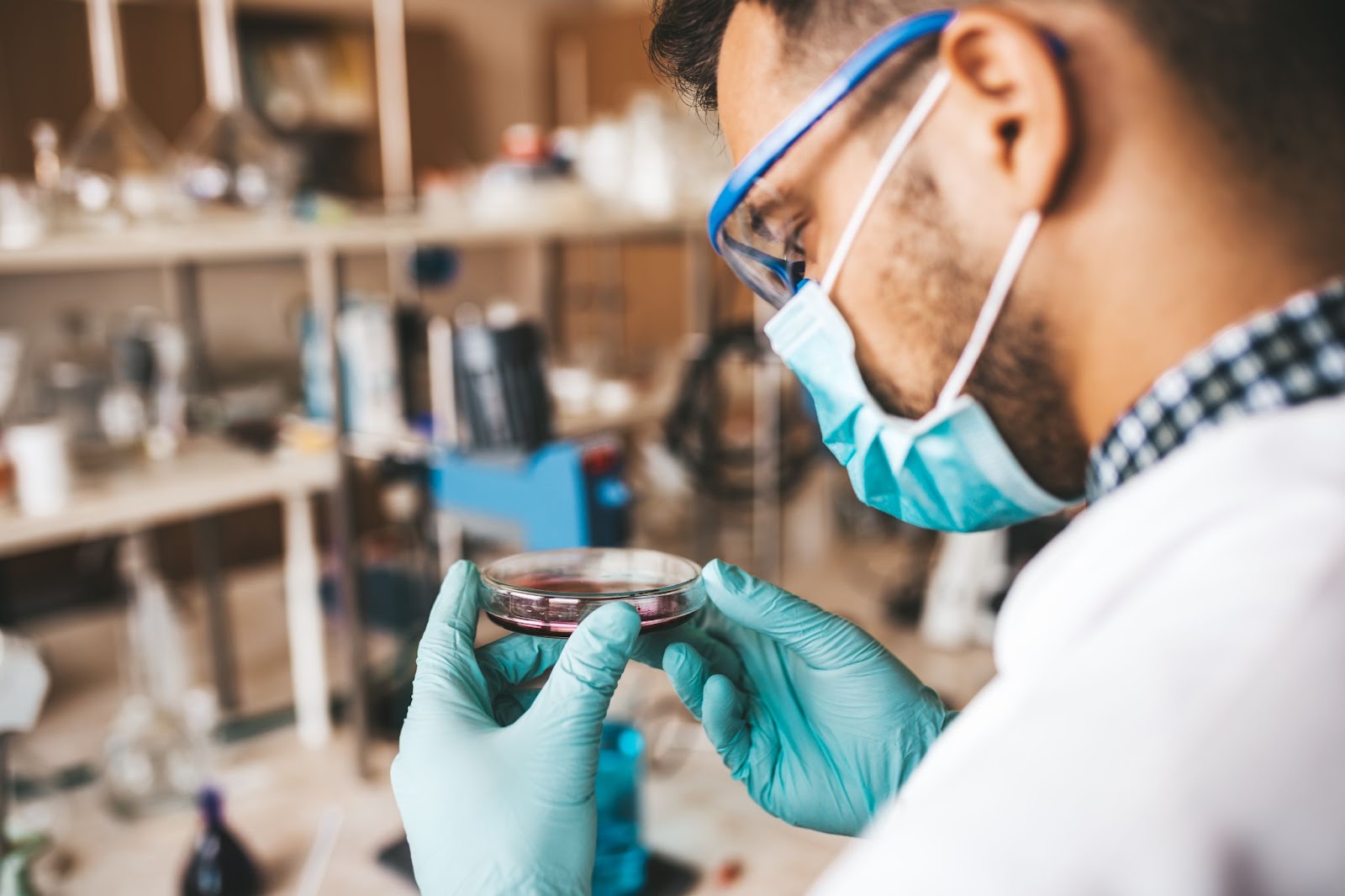 A researcher in a lab.