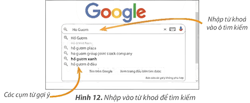 HOẠT ĐỘNG KHỞI ĐỘNGCác em hãy đọc tình huống dưới đây và hãy cho cô biết:Khoa: Hôm qua bố tớ vừa dạy cho tớ cách tìm kiếm thông tin trên Internet đấy. Chúng ta có thể tìm kiếm thông tin về các đời vua Hùng để hoàn thành bài tập nhóm môn Lịch sử và Địa lí.Minh: Hay đấy! Cậu hướng dẫn cho tớ cách tìm kiếm thông tin được không?Khoa: Trước tiên, cậu phải xác định được chủ đề mình định tìm kiếm, từ đó tìm các từ hoặc cụm từ liên quan đến thông tin tìm kiếm.+ Trong tình huống trên, bạn Khoa và bạn Minh đang cần tìm thông tin theo chủ đề gì? + Từ chủ đề đó, em có thể đưa ra một số từ hoặc cụm từ gợi ý để các bạn tìm kiếm thông tin không?HOẠT ĐỘNG HÌNH THÀNH KIẾN THỨC