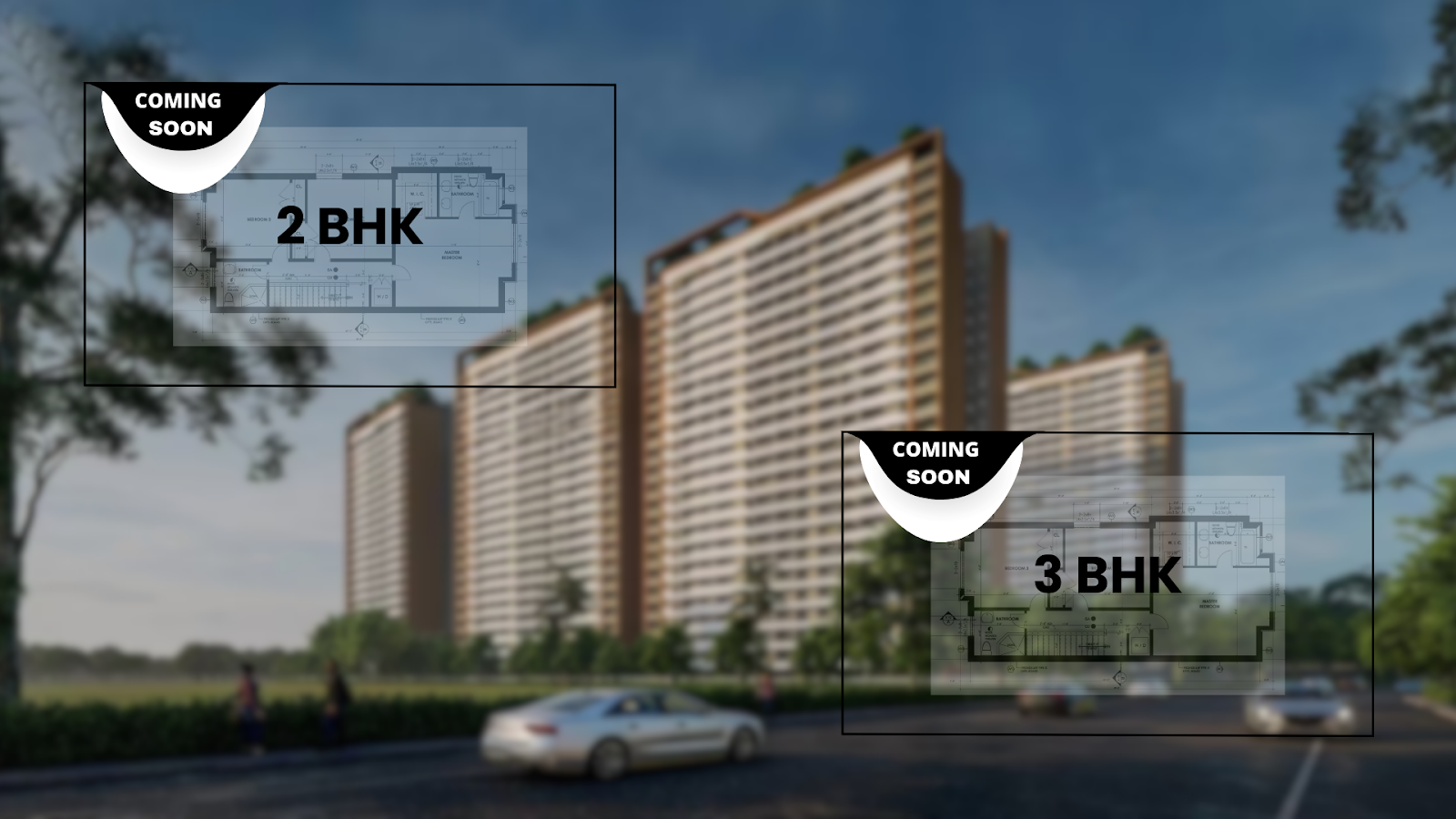 Kohinoor Westview Reserve floor plan and floor configuration of 2 BHK and 3 BHK.