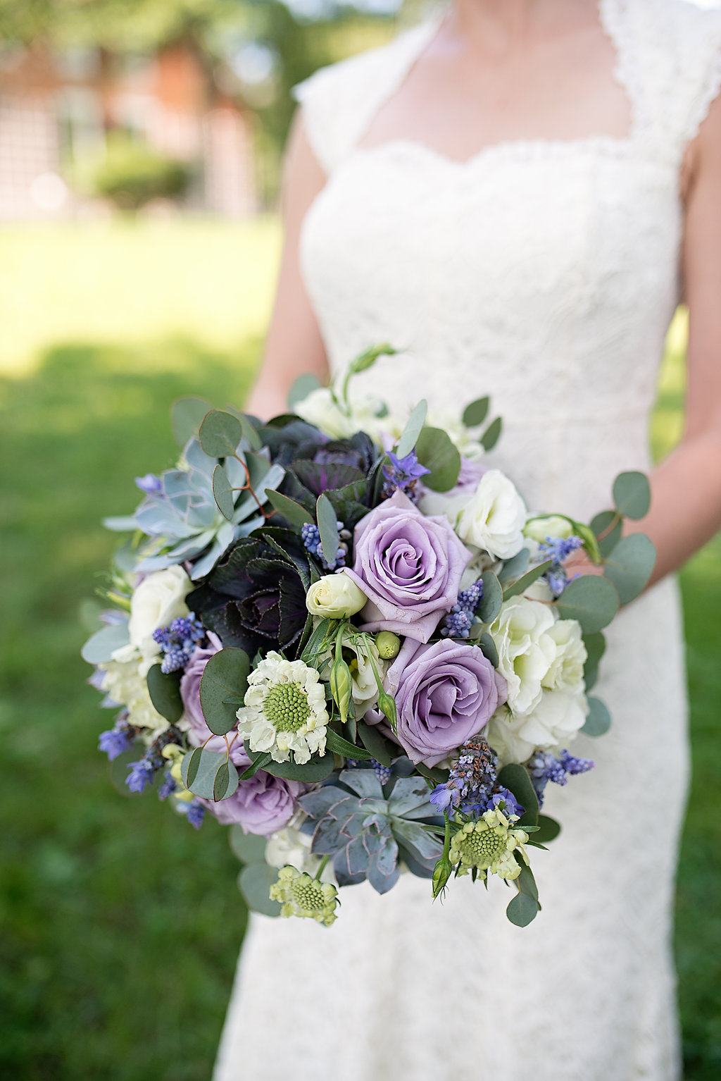 Purple bouquet featuring Lisianthus