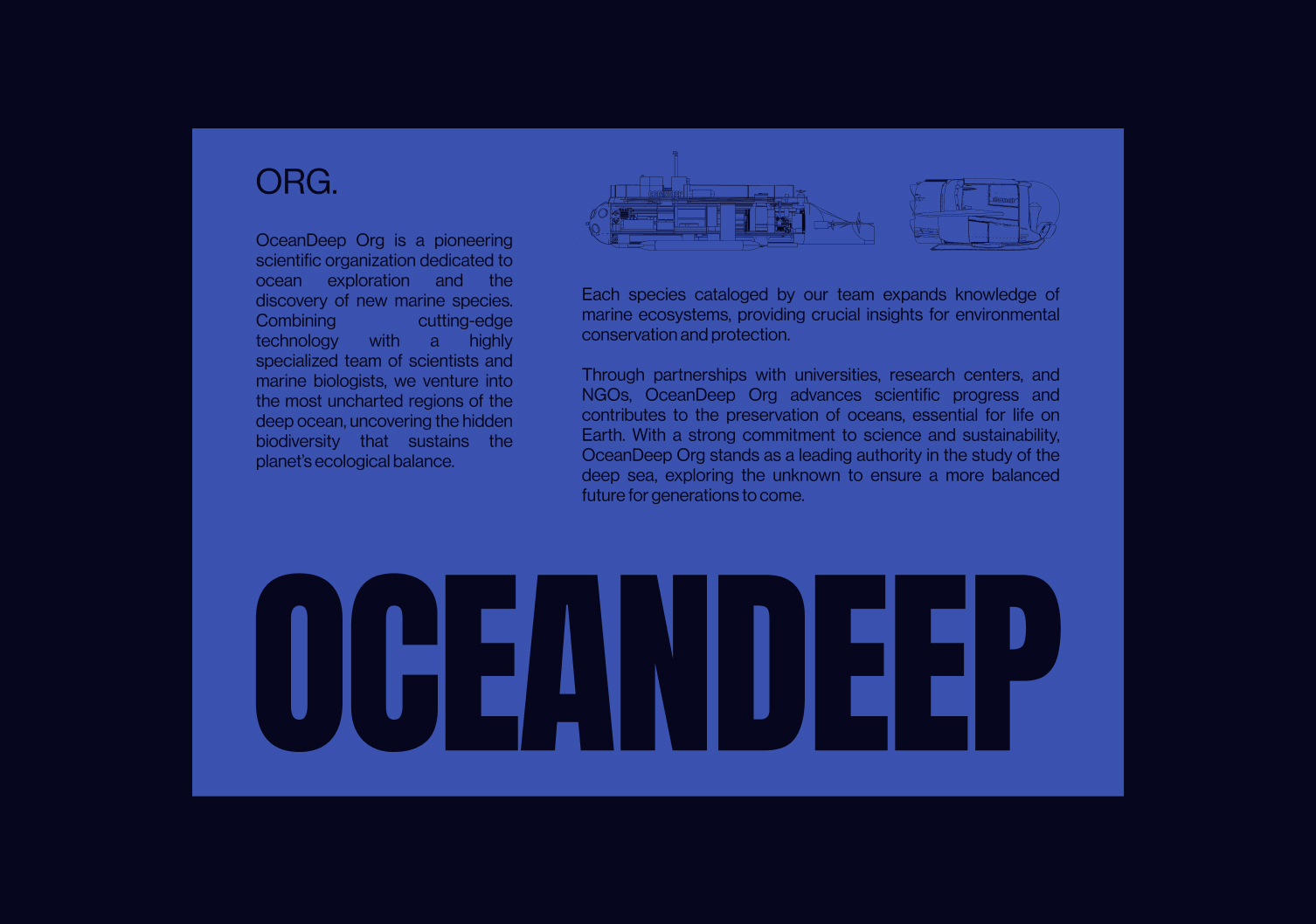 Image from the Exploring OceanDeep’s Graphic Design and Motion Design Project article on Abduzeedo