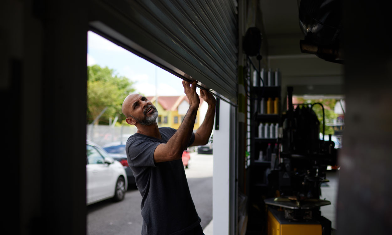 open garage door manually from outside