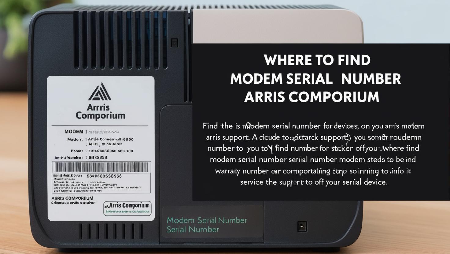 where to find modem serial number arris comporium