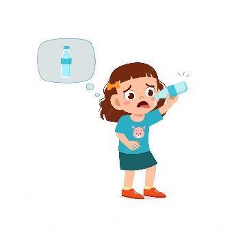 Premium Vector | Happy cute kid girl feels so thirsty because of hot  weather at summer season