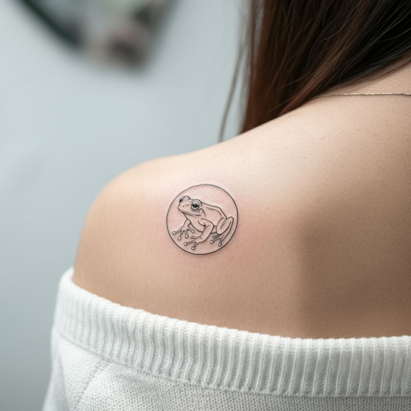 Minimalist Frog Tattoo