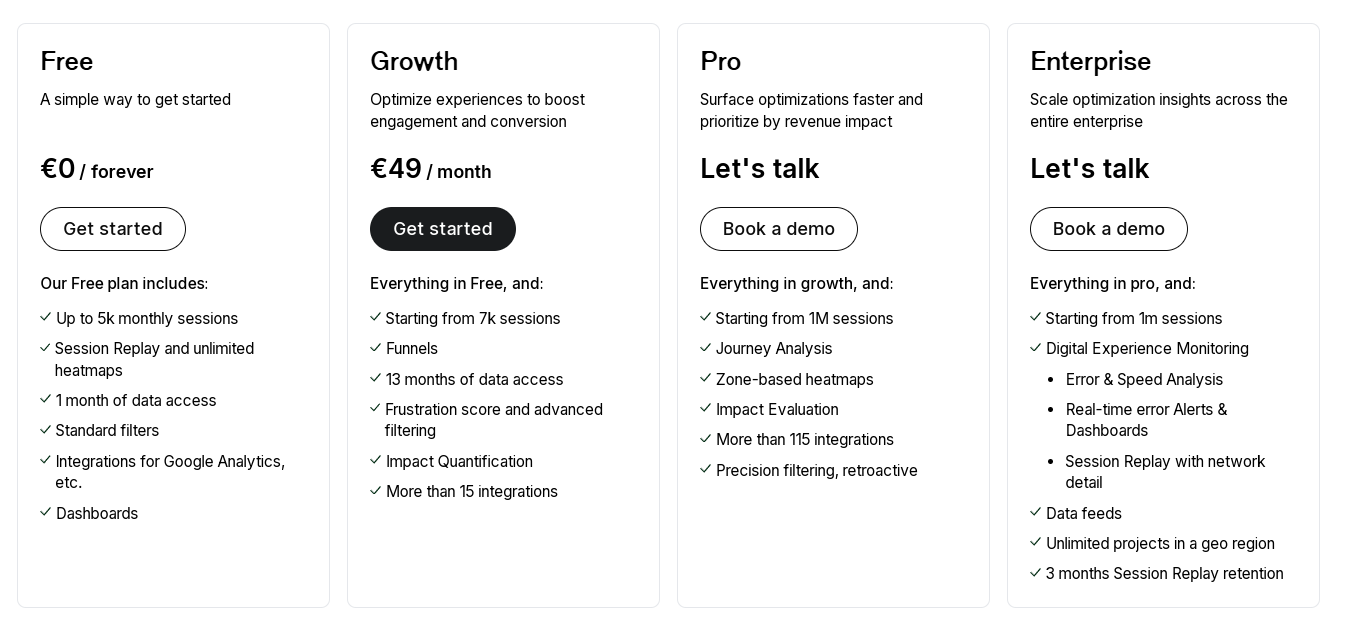 Contentsquare pricing