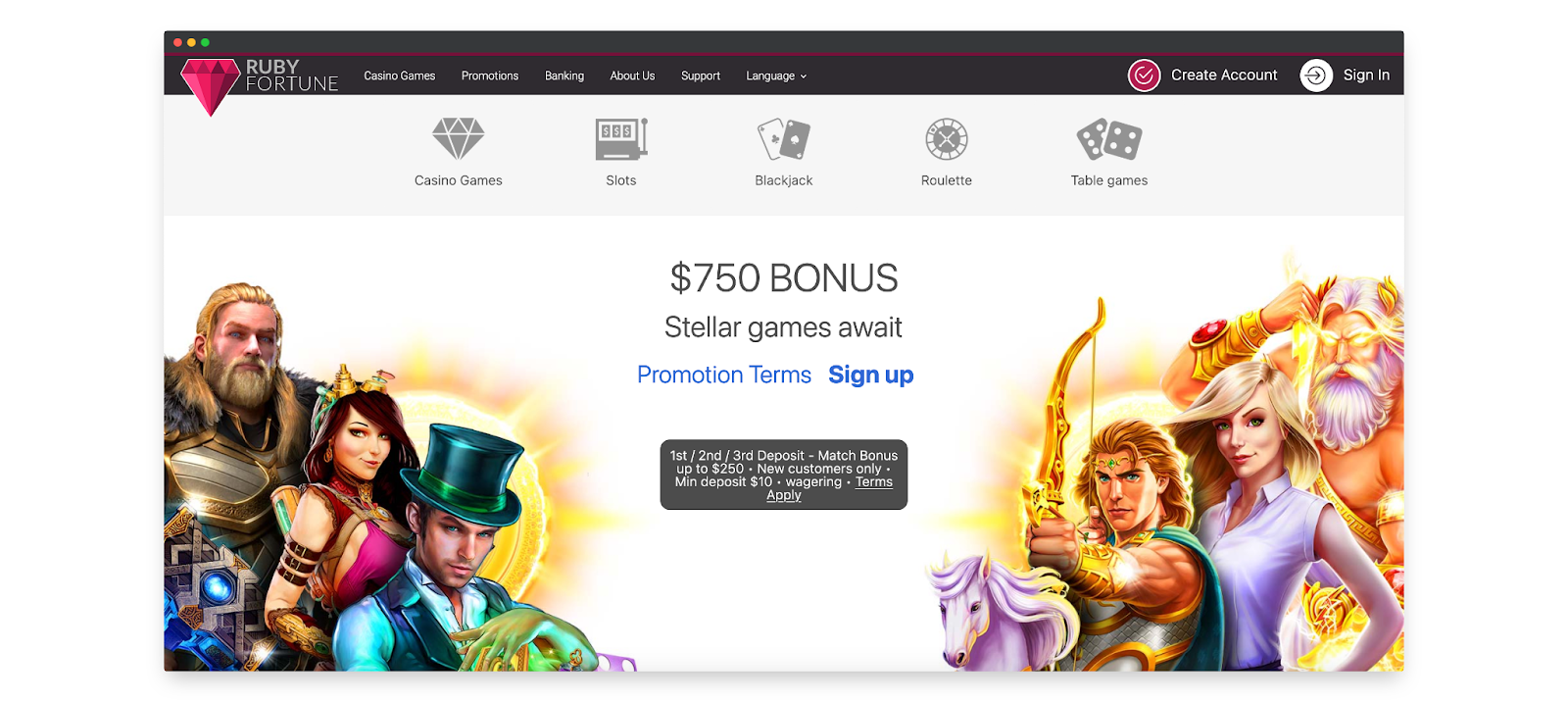 Ruby Fortune - Best Casino for Live Dealer Games