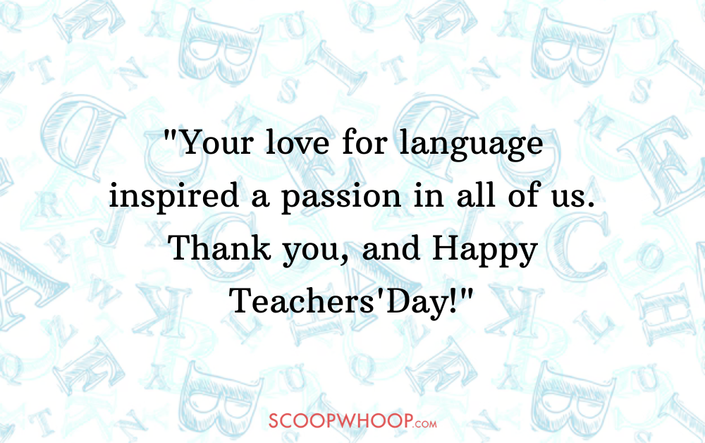 teachers day wishes for english teacher