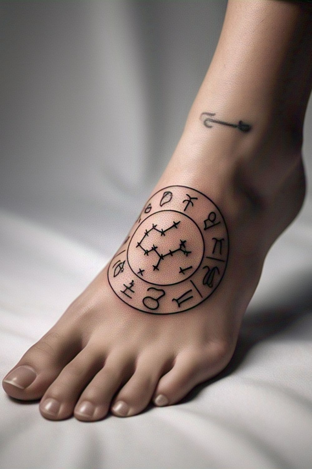Zodiac Constellation Ankle Tattoo