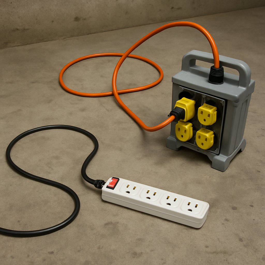 Temporary power setup