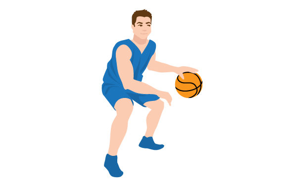 basketball player dribbling