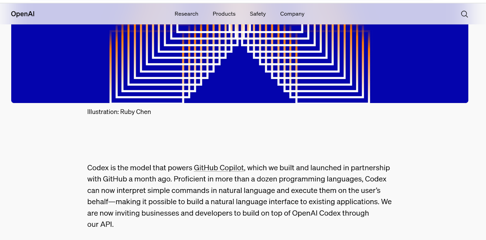 A screenshot of OpenAI Codex's websitre, one of the best coding AI tools