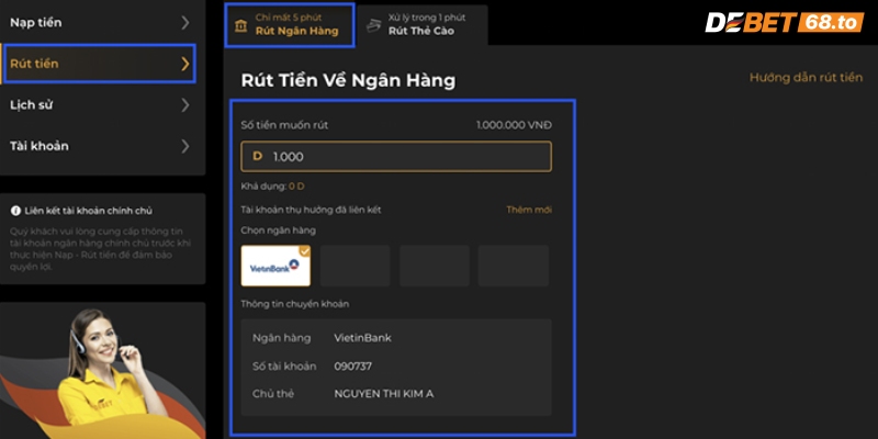  2 Phương Thức Rút Tiền DEBET