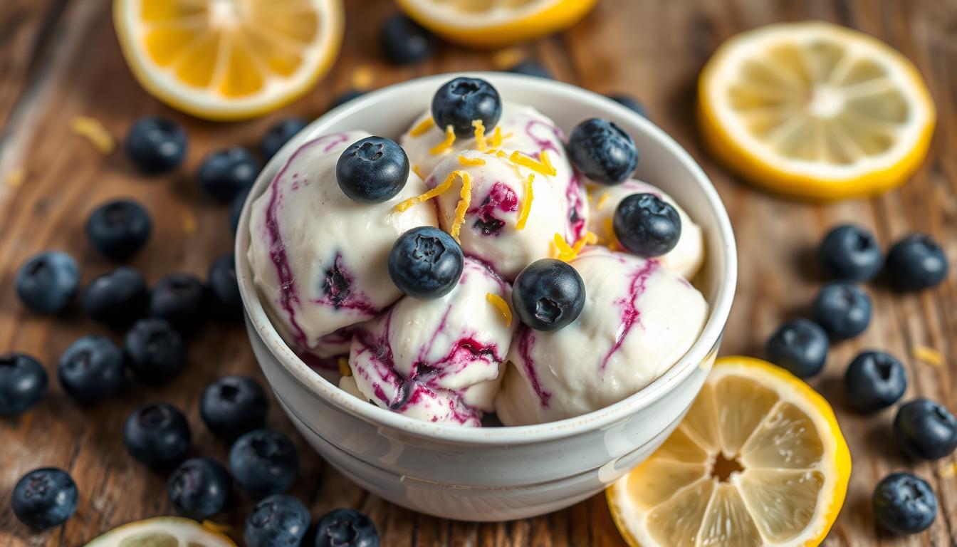 Lemon Blueberry Ice Cream