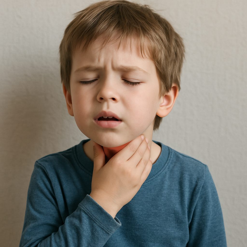 Child with sore throat