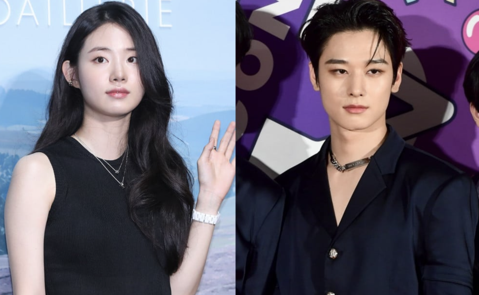 A picture of Shin Si-ah and A picture of The Boyz' Lee Juyeon
