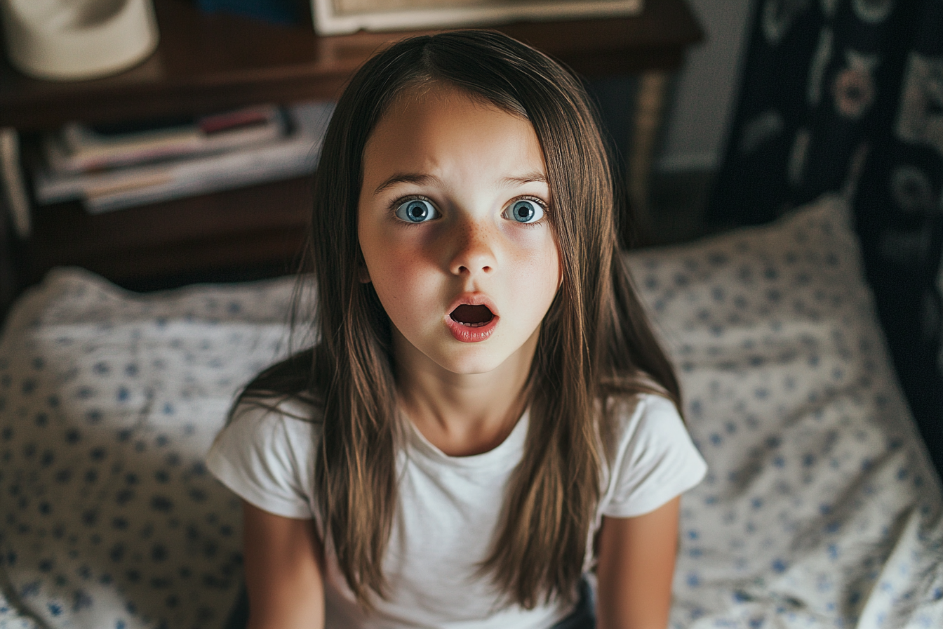 A shocked girl | Source: Midjourney