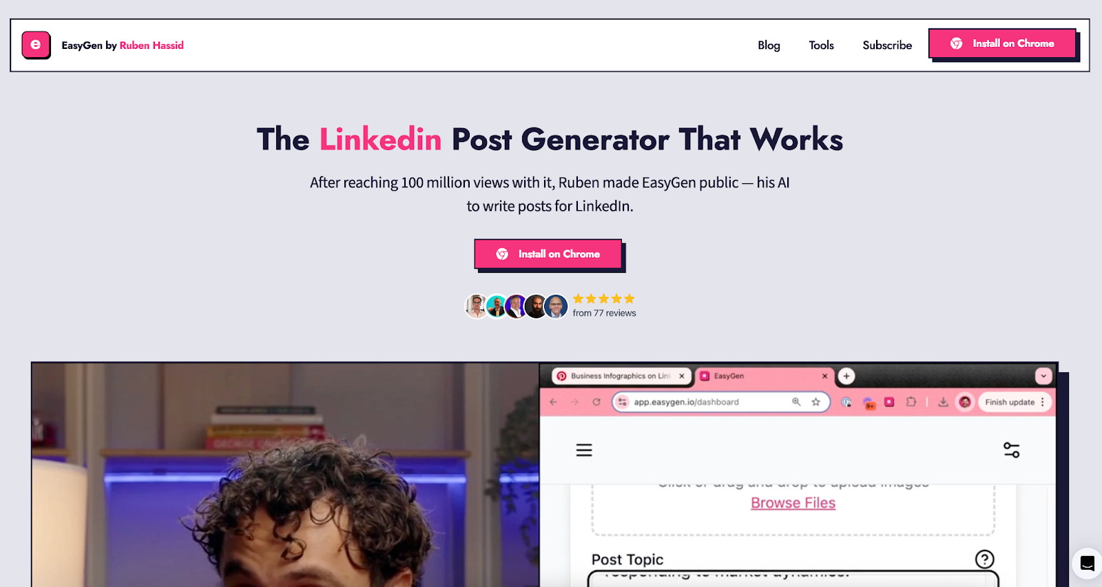 easygen overview linkedin post generator tool