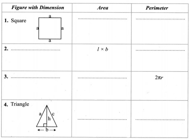 CBSE Class 7 Maths Perimeter and Area Worksheets 4